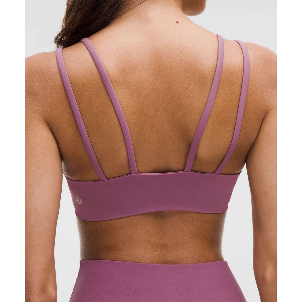 Lululemon Like a Cloud Bra Light Support B/C Cup Mauve Pink Strappy Yoga Bra